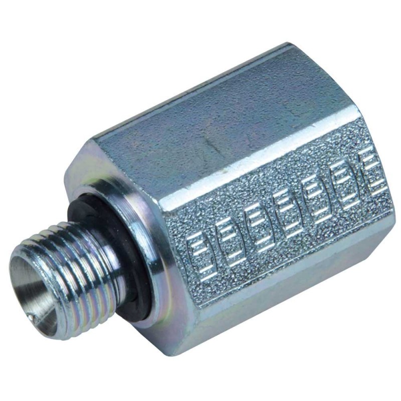 Adaptador 1/8 BSP macho con junta - 1/4 BSP hembra