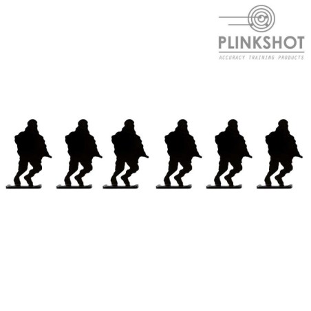 Diana silueta soldado corriendo Plinkshot - 6 elementos Diana silueta soldado corriendo Plinkshot - 6 elementos