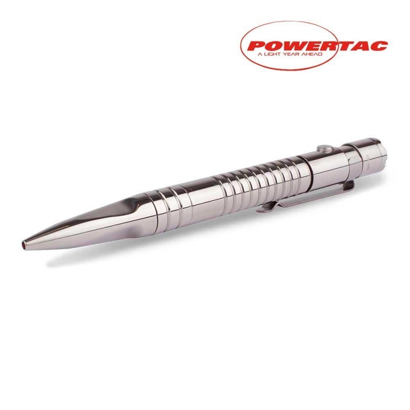 Bolígrafo Linterna PowerTac SCHOLAR Acero Inox Bolígrafo Linterna PowerTac SCHOLAR Acero Inox