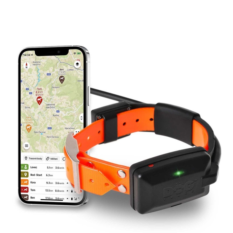 Collar localizador GPS Para Perros Dogtrace X30T color Naranja