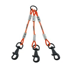 Acople redondo HUNTER - cable metálico - 3 mosquetones