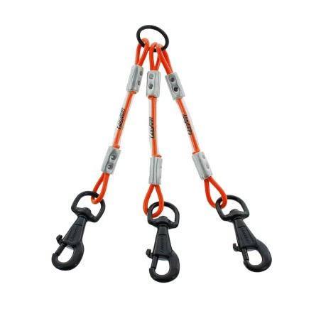 Acople redondo HUNTER - cable metálico - 3 mosquetones